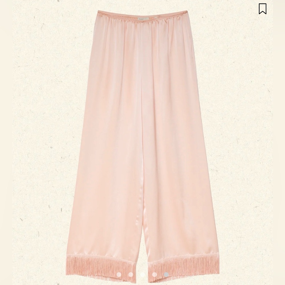 Doen Lavon Fringe Pant in Peach Sorbet - Picture 2 of 5
